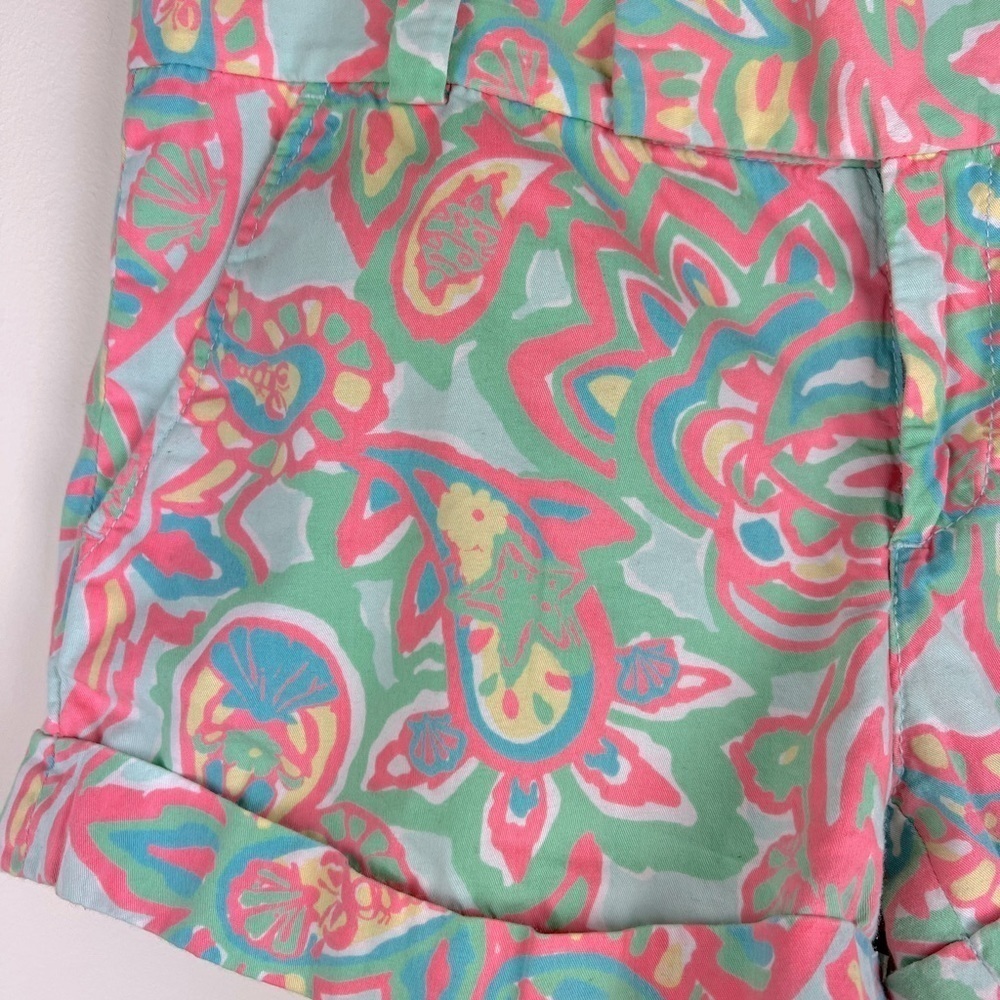 Lilly Pulitzer | Coastal Ocean Beachy Summer Coconut Girl Barclay Shorts - Picture 2 of 8